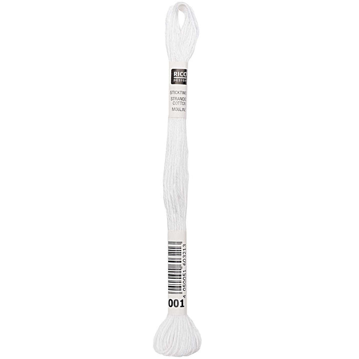 Rico - Strand Cotton Embroidery Thread - 2g 8m - White 01