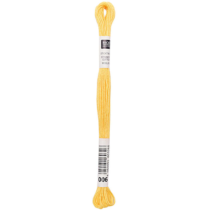 Rico - Strand Cotton Embroidery Thread - 2g 8m - Lemon 03 - 006