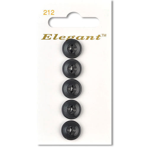 12mm Button 4 Holes - Charcoal