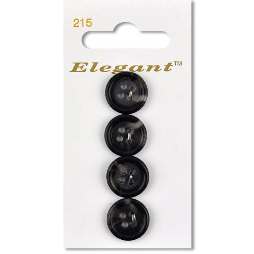 16mm Button 4 Holes - Grey