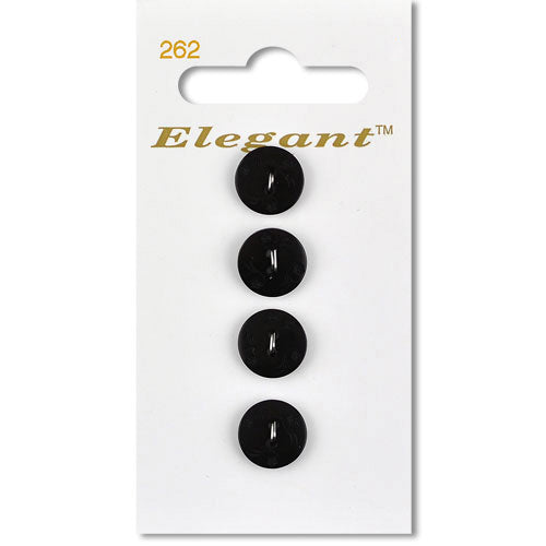 11mm Button 2 Holes - Black