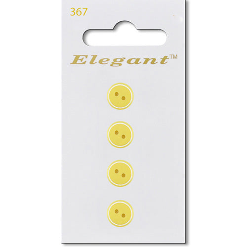 9mm Button 2 Holes - Yellow