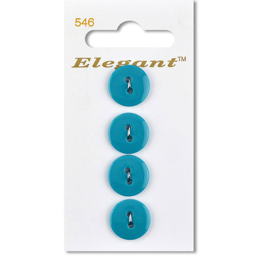 16mm Button 2 Holes - Turquoise Blue