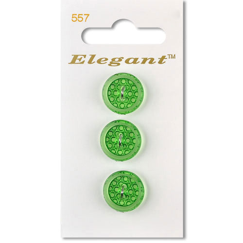 16mm Button 2 Holes - Bright Green