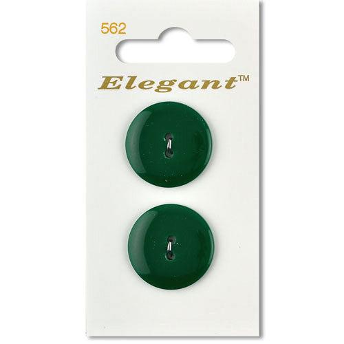 22mm Button 2 Holes - Kelly Green
