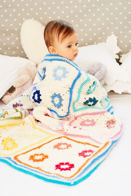 Stylecraft - DIGITAL Crochet Pattern #9156 - Baby Blanket and Bib in Special DK