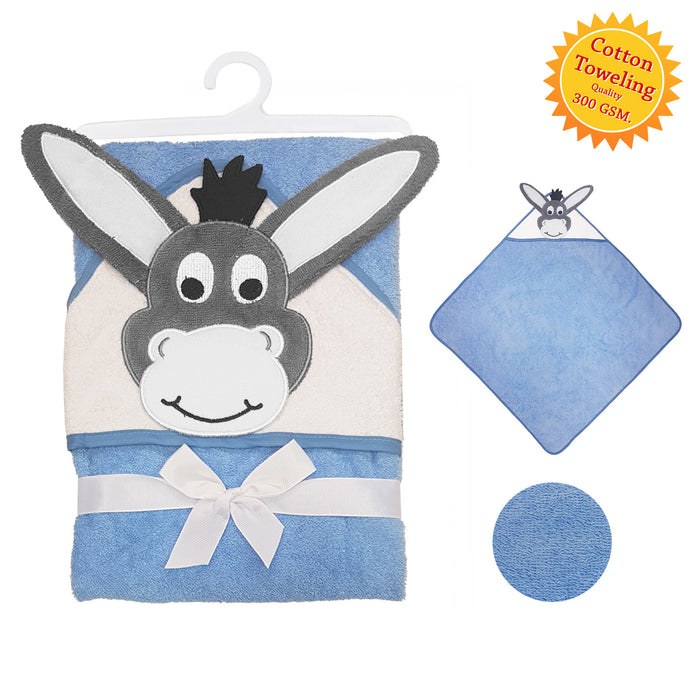 Donkey Hooded Toweling Wrap.