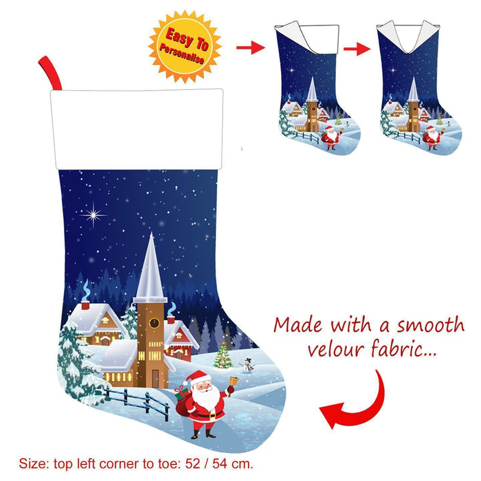 Christmas Stocking - Christmas sock with lovely snowy scene