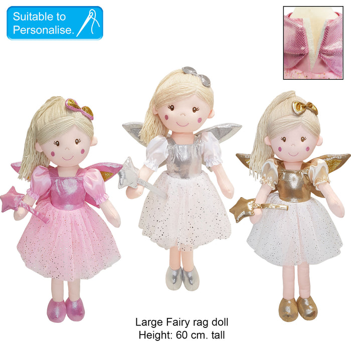 Large Fairy Rag Doll – Gold