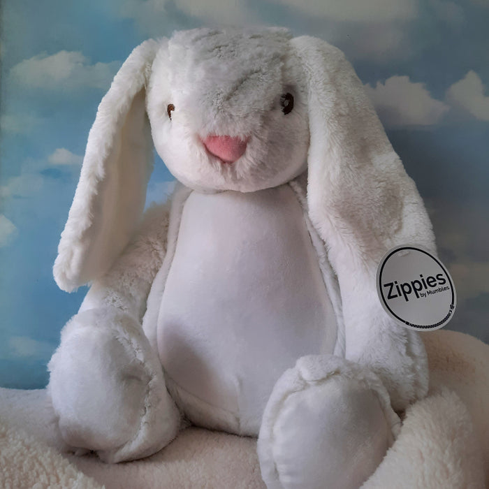 Mumbles - Zippie Bunny Plush - White