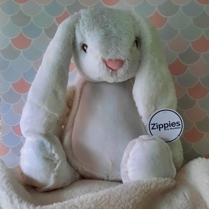 Mumbles - Zippie Bunny Plush - White