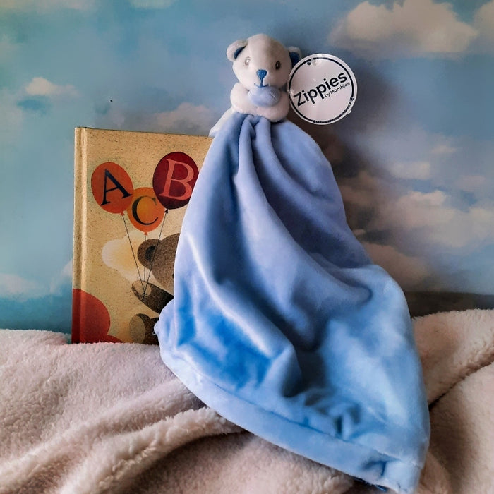 Mumbles - Teddy Comforter - Blue
