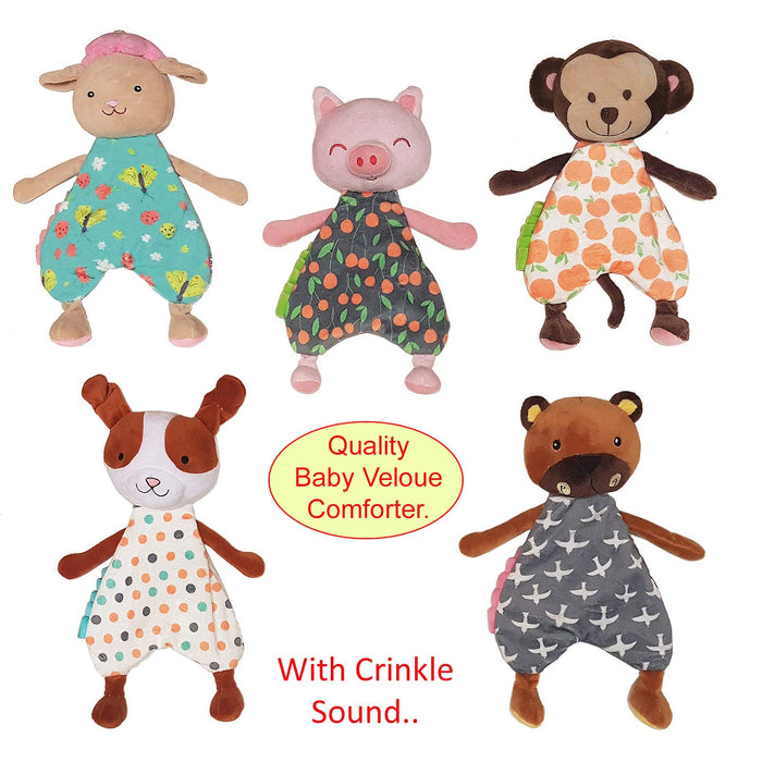 Cute Animal Crinkle Comforter - Teddy