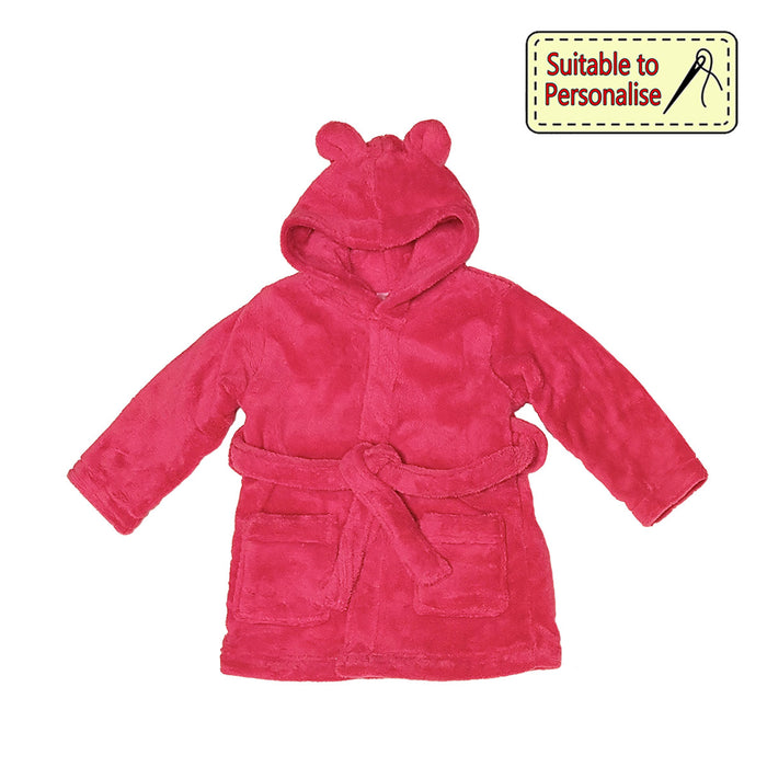 Micro fibre robe with ears - Pink