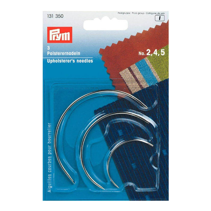 Prym - Curved Upholstery Needles x3 Size 2,4,5 - 131 350