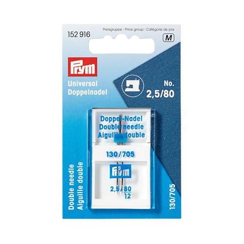 Prym - Double Needle Sewing Machine Needles No 2.5/80 152 916
