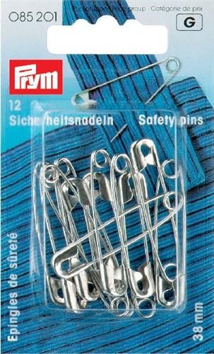 Prym - Safety Pins steel x16 silver - 38mm 085 201
