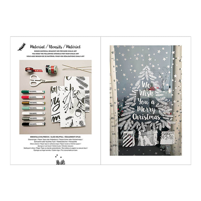 Rico - Window Chalk Art Templates and Instructions x3 - Classical Christmas