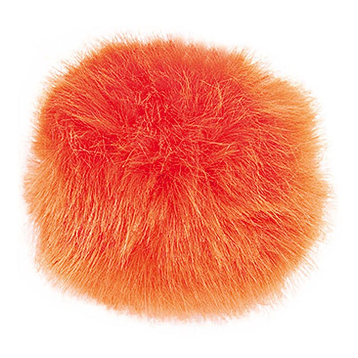 Rico - Faux Fur Pompom 13cm Orange