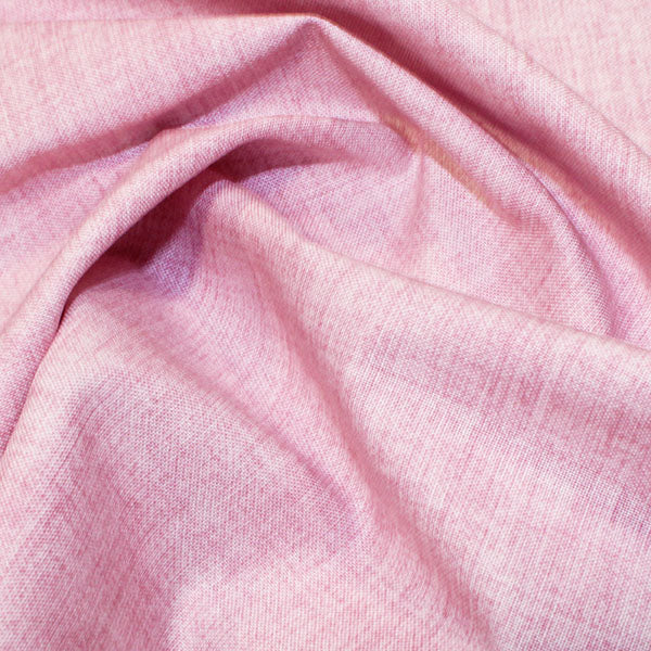 Craft Cotton Linen Effect - Pink - Designed by "John Louden" - 110cm / 44"