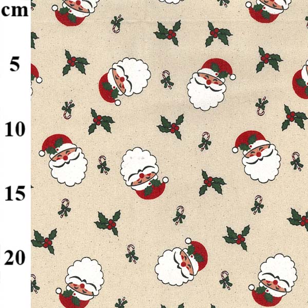 Craft Cotton Print - Christmas Santas - Designed by "John Louden" - 110cm/44"