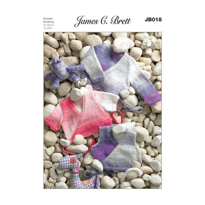James C Brett- Knitting Pattern #JB018- Ballet Cardigan in Bliss Baby DK