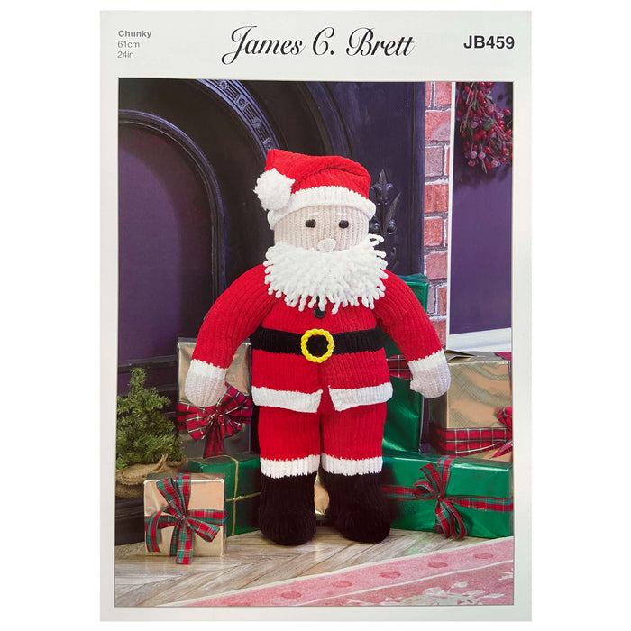 James C Brett - Knitting Pattern #JB459 - Santa in Flutterby Chunky