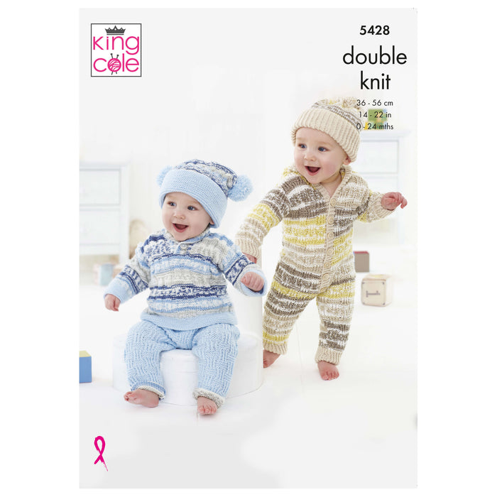 King Cole - Knitting Pattern #5428 - Baby Set in Cherish DK