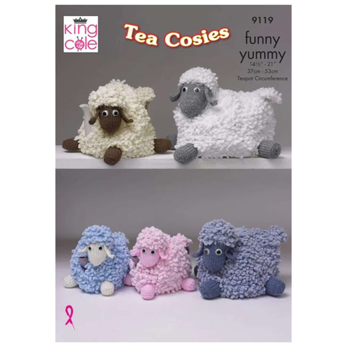 King Cole - Knitting Pattern #9119 Tea Pot Cosies in Yummy Chunky