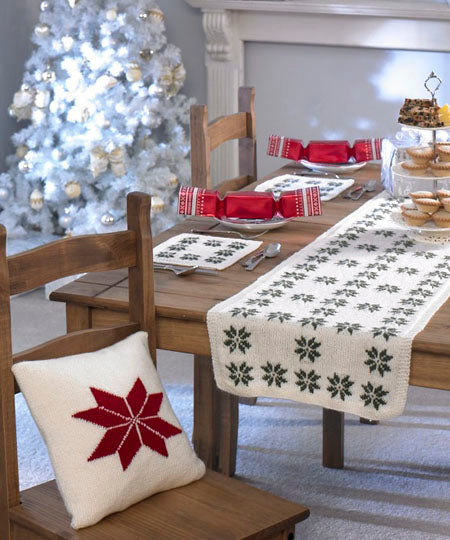 Stylecraft - Knitting Pattern #9033 - Cushion, Table Mats & Table Runner in Life DK