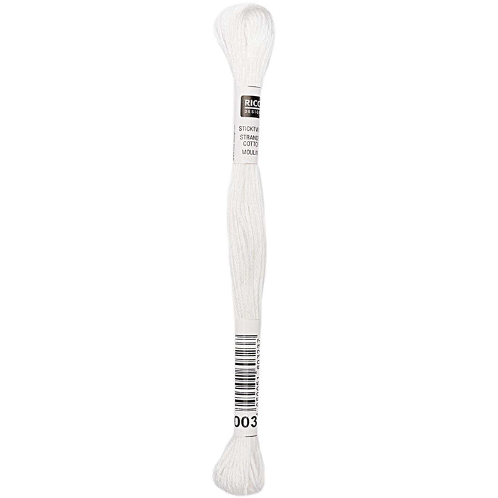 Rico - Strand Cotton Embroidery Thread - 2g 8m - White 03 003