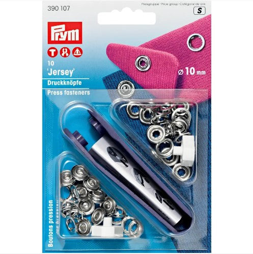 Prym - 12mm Jersey Fasteners - Black 390 170