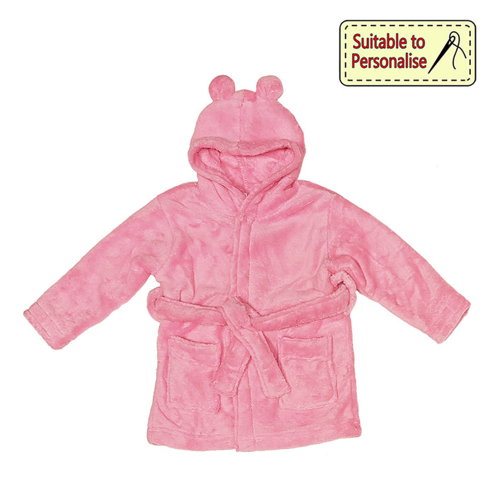 Micro fibre robe with ears - Pink
