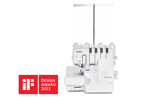 Brother Airflow 3000 electronic overlocker with iF Design Award 2023 badge