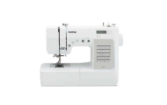 Brother SH40 electronic sewing machine front view showing LCD screen and stitch panel