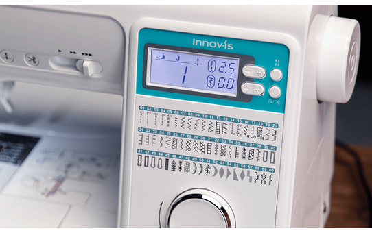 Brother Innov-is A65 Innov-is LCD display panel showing stitch selection