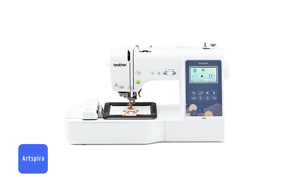 Brother Innov-is M380 with embroidery unit, magnetic frame and colour touchscreen