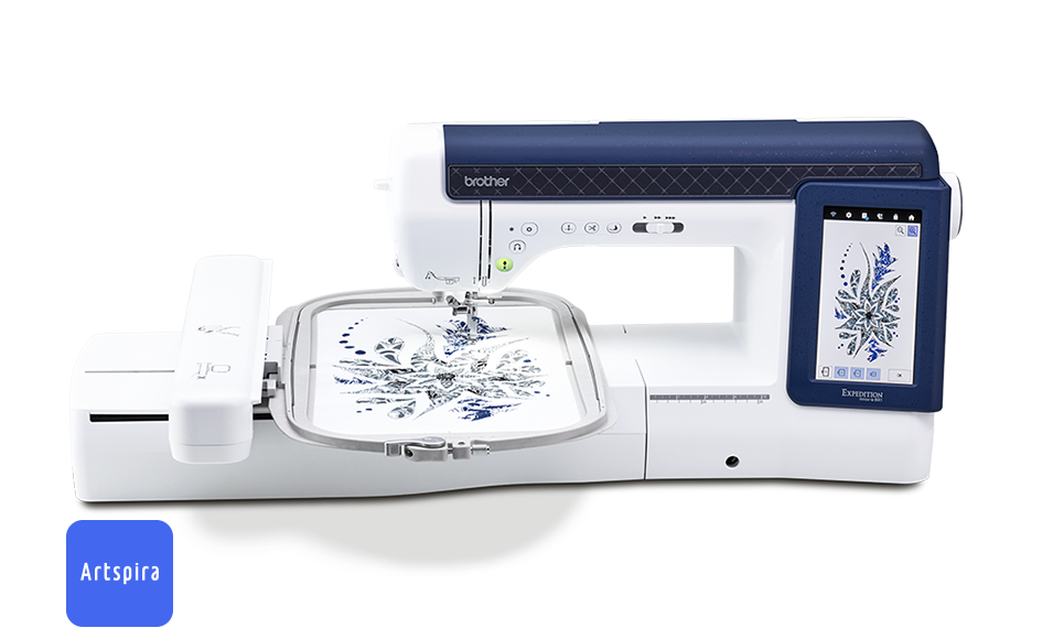 Brother Expedition Innov-is BX1 sewing, quilting and embroidery machine with embroidery unit attached