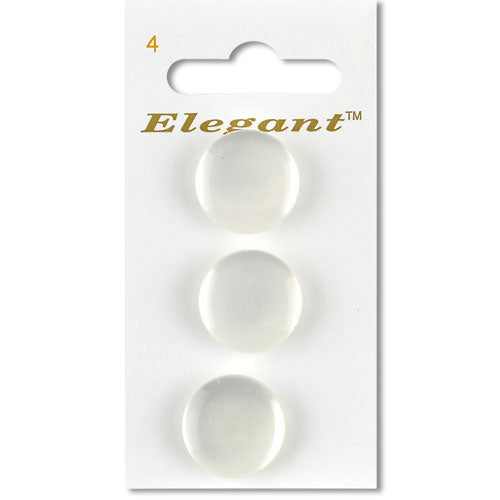 19mm Button With Shank - Pearlescent White Gloss