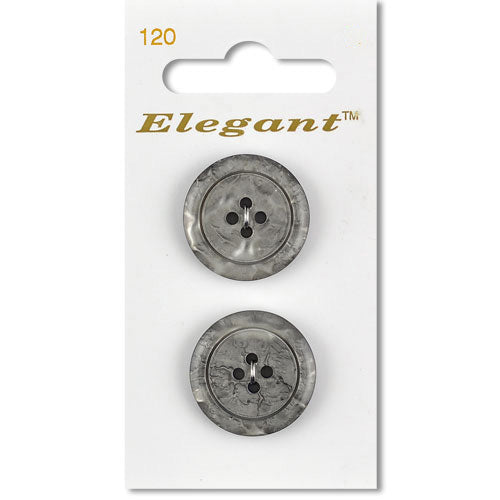 22mm Button 4 Holes - Marble Effect Grey