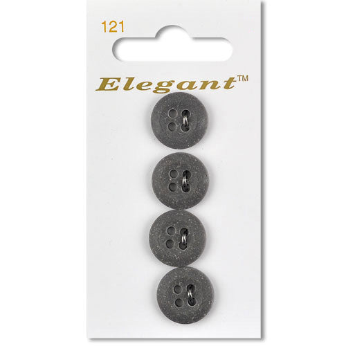 121 - 16mm Button 4 Holes - Grey