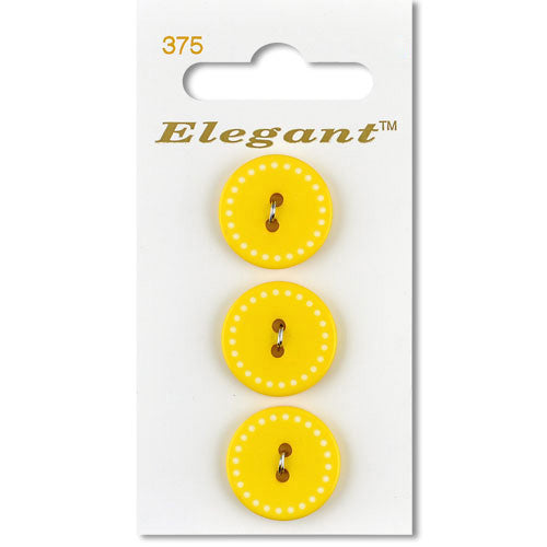 19mm Button 2 Holes - Yellow