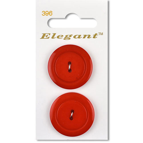 19mm Button 2 Holes - Red