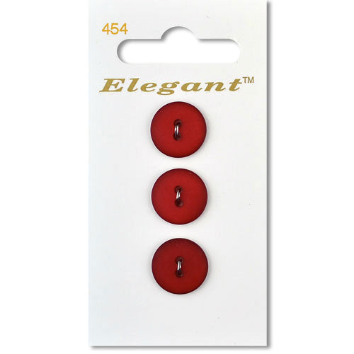 16mm Button 2 Holes - Red