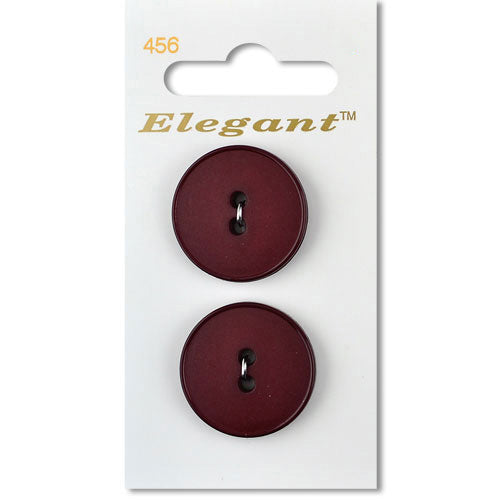 25mm Button 2 Holes - Burgundy - 456