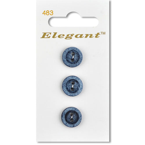 12mm Button 2 Holes - Navy