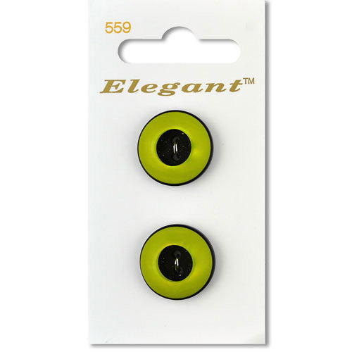 19mm Button 2 Holes - Lime Green