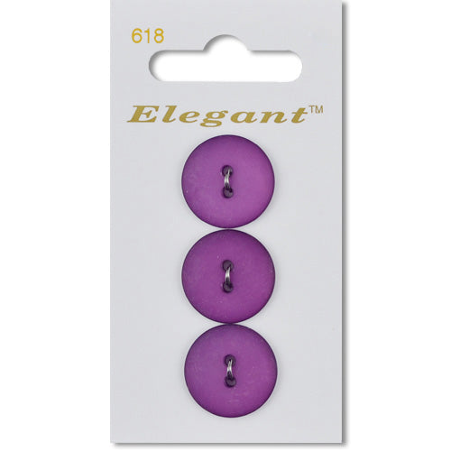 19mm Button 2 Holes - Purple