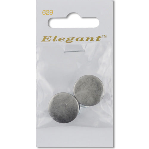 19mm Button On Shank - Silver