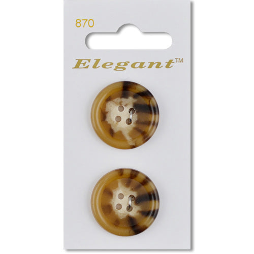 25mm Button 4 Holes - Tan